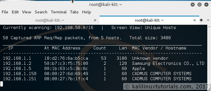 Netdiscover – Live Host Identification