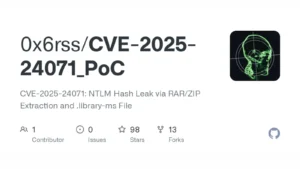 CVE-2025-24071_PoC : A Tool For Demonstrating NTLM Hash Leak Vulnerability
